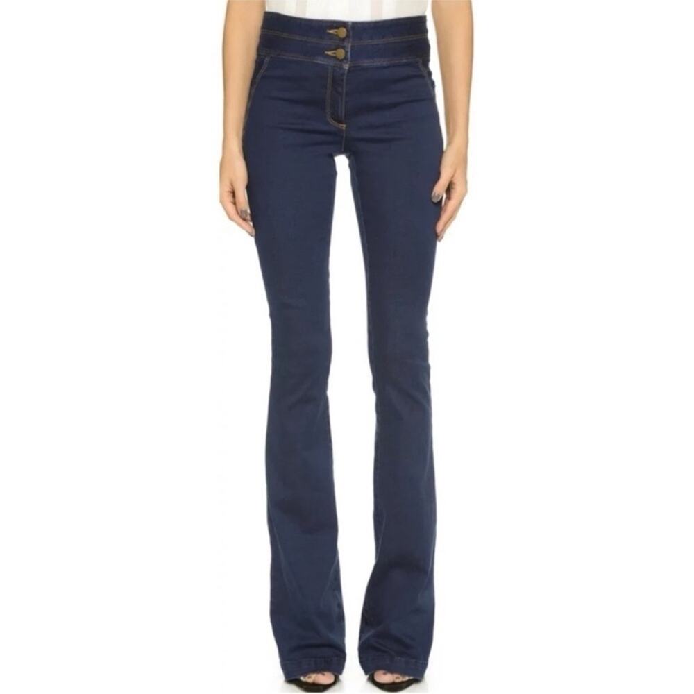 Veronica Beard Dark Blue Flare Jeans